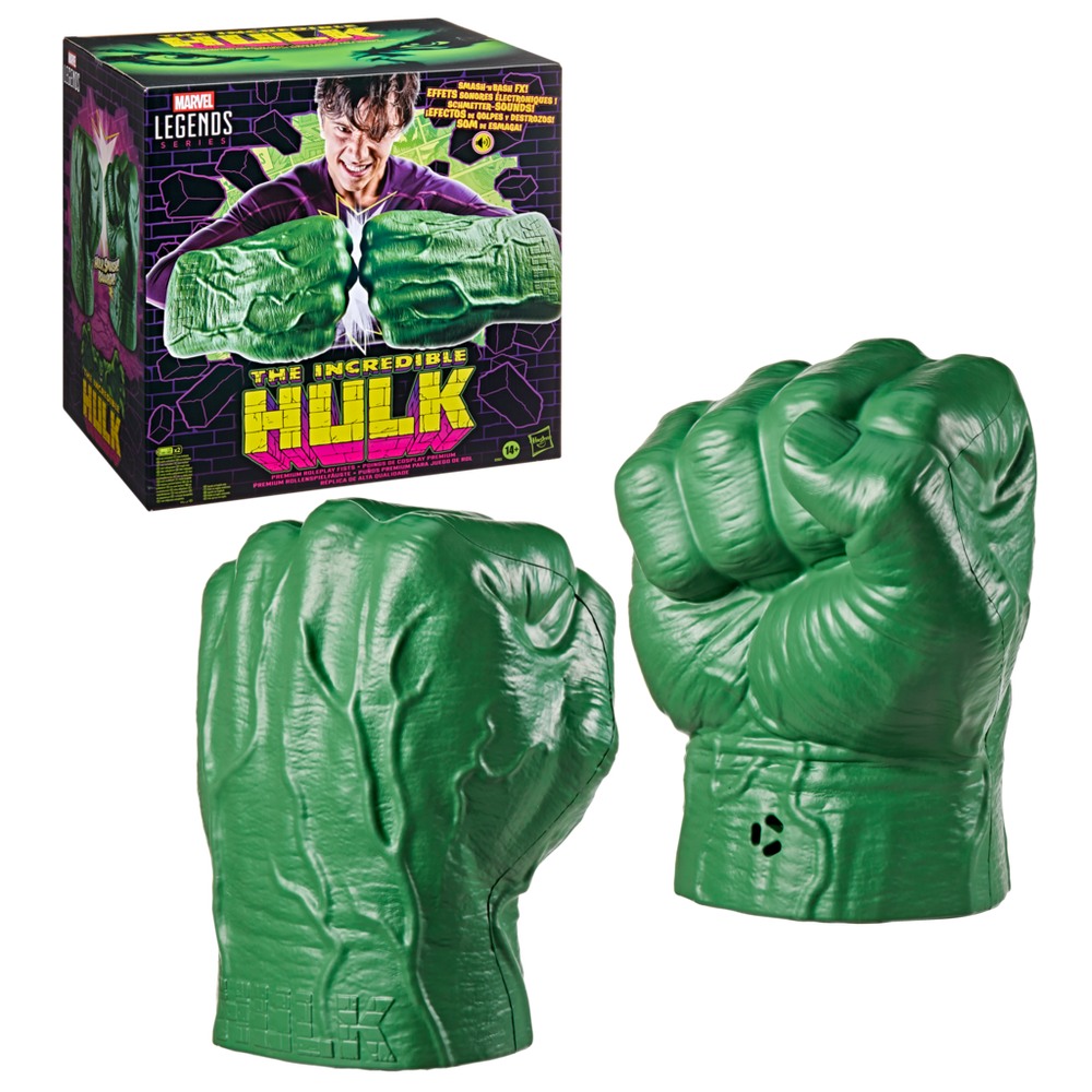 Marvel Legends Series Incredible Hulk Premium Role-play Fists with Smash ‘N Bash Sound FX