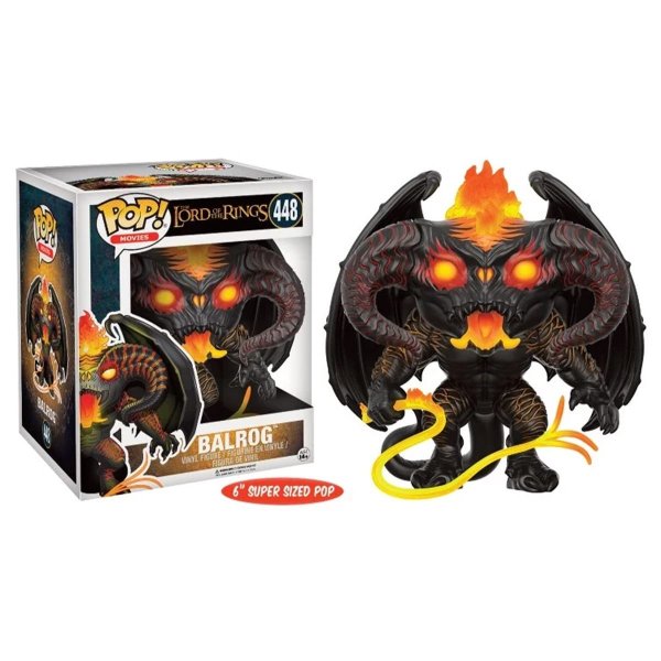 Funko Pop Balrog Lord of the Rings Vinyl Figure Super 6” N° 448