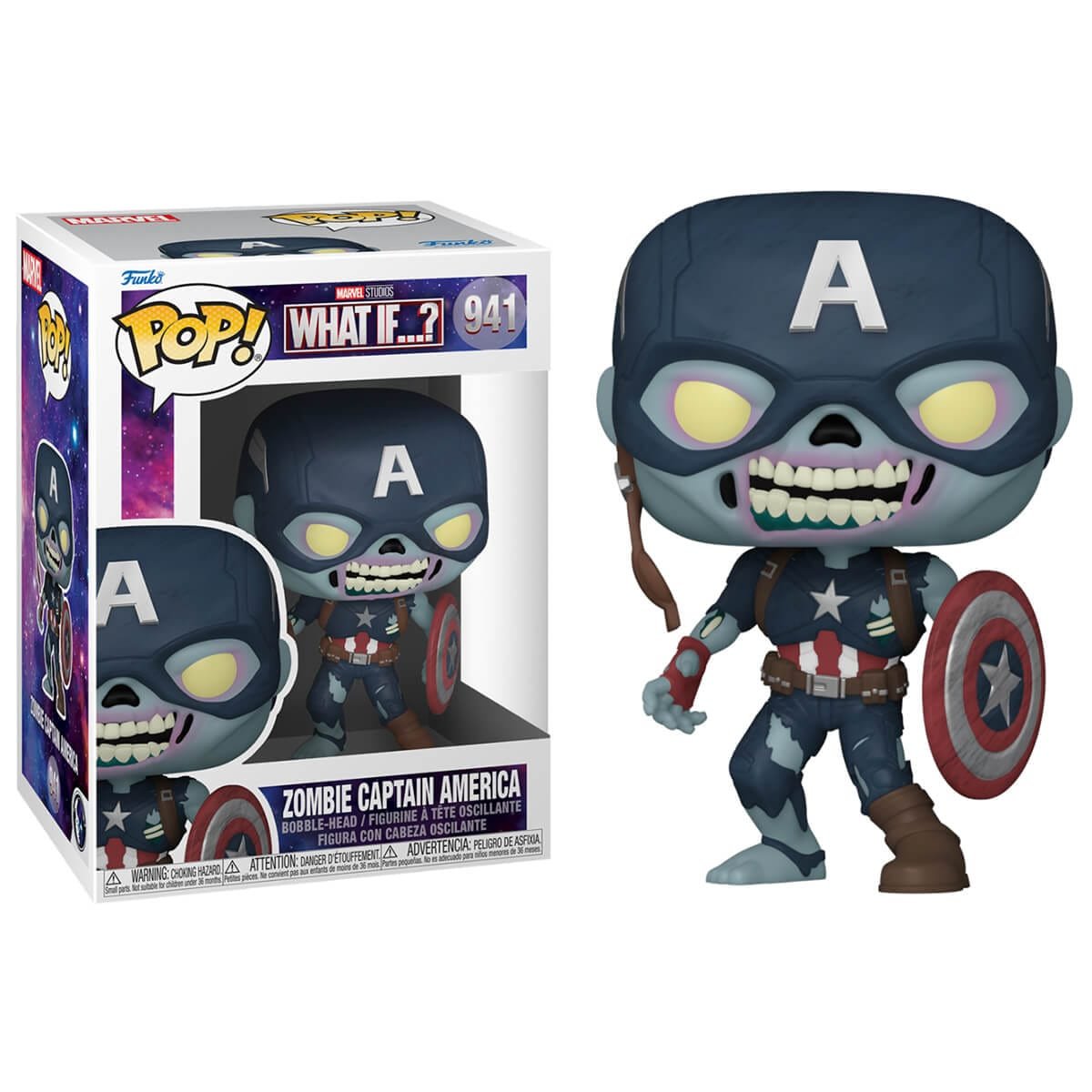 Funko Pop Zombie Captain America Marvel What If N° 941