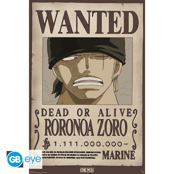 ONE PIECE – Poster Maxi 91.5×61 – Wanted Zoro Wano