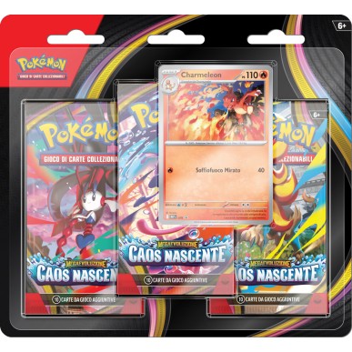 POKÉMON – Megaevoluzione: Caos Nascente – 3 Pack Blister – Charmeleon (ITA)