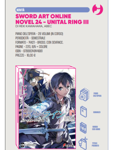 SWORD ART ONLINE 24 UNITAL RING III – NOVEL