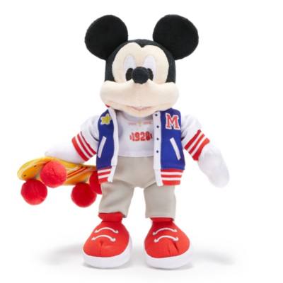 Mini peluche imbottito Topolino in stile college, 21 cm