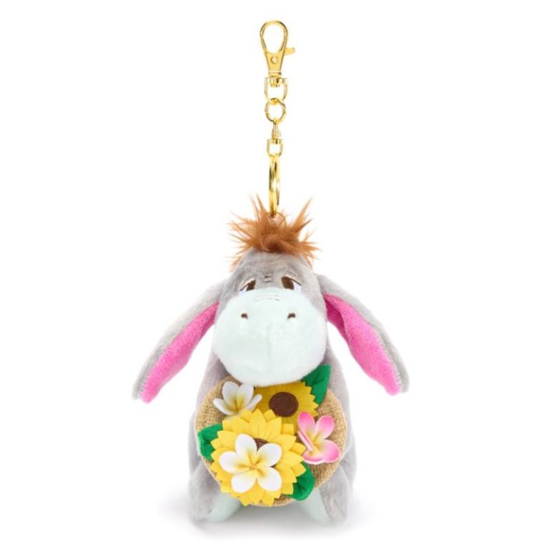 Piccolo peluche portachiavi Ih-Oh Summertime Disney Store Japan, Winnie the Pooh, 13 cm