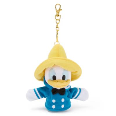 Portachiavi con peluche marionetta da dito Paperino Disney Store Japan, 15 cm