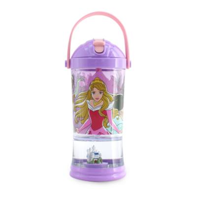 Bicchiere con palla di neve e cannuccia Principesse Disney