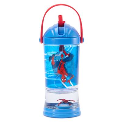 Bicchiere con cannuccia e palla di neve Spider-Man