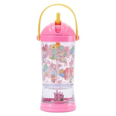 Bicchiere con cannuccia e palla di neve Principesse Disney