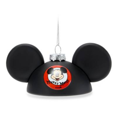 Decorazione in vetro cappello con orecchie da Mouseketeer, Il club di Topolino