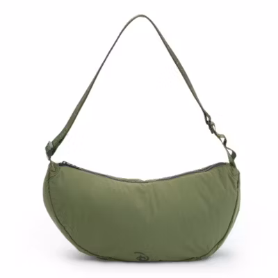 Borsa a spalla verde oliva Disney con silhouette di Topolino