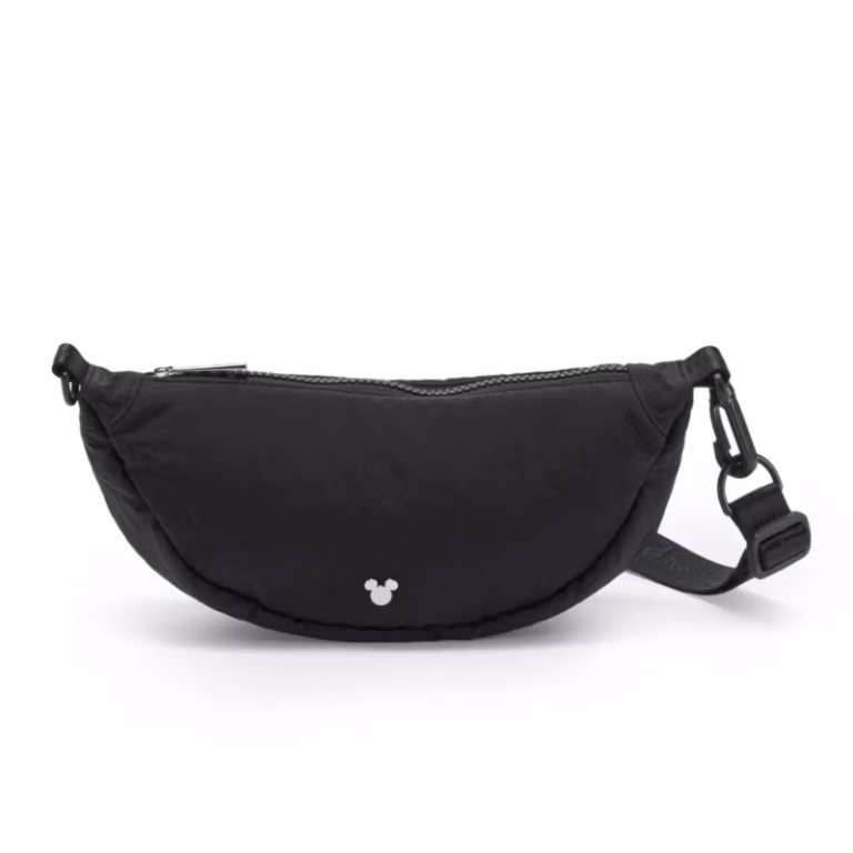 Borsa a tracolla nera Disney con silhouette di Topolino