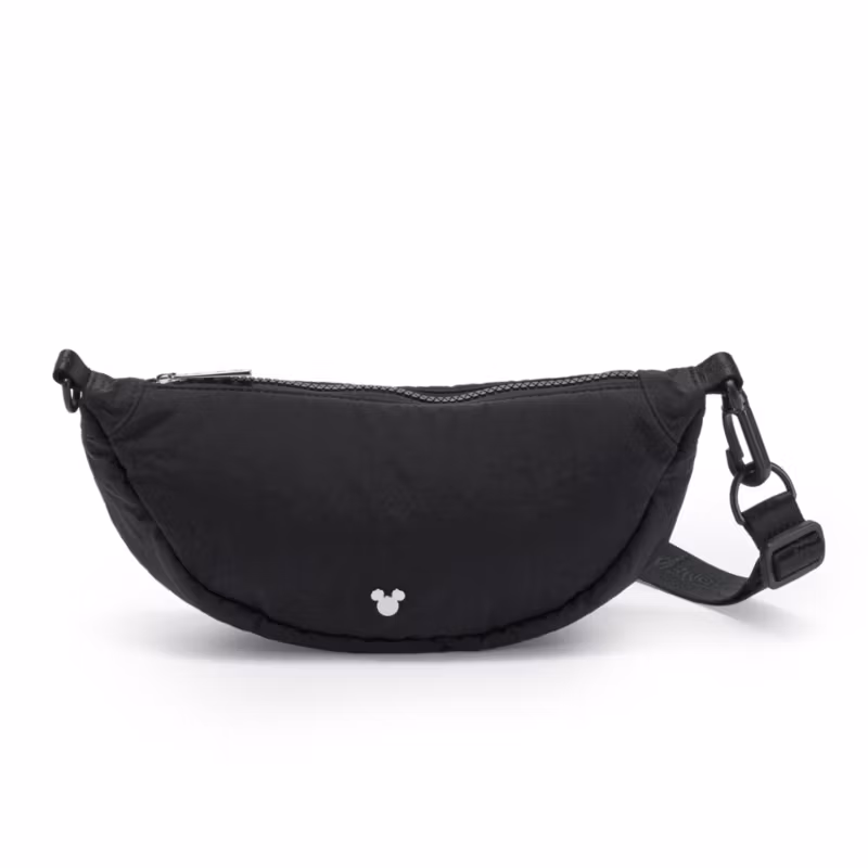 Borsa a tracolla nera Disney con silhouette di Topolino