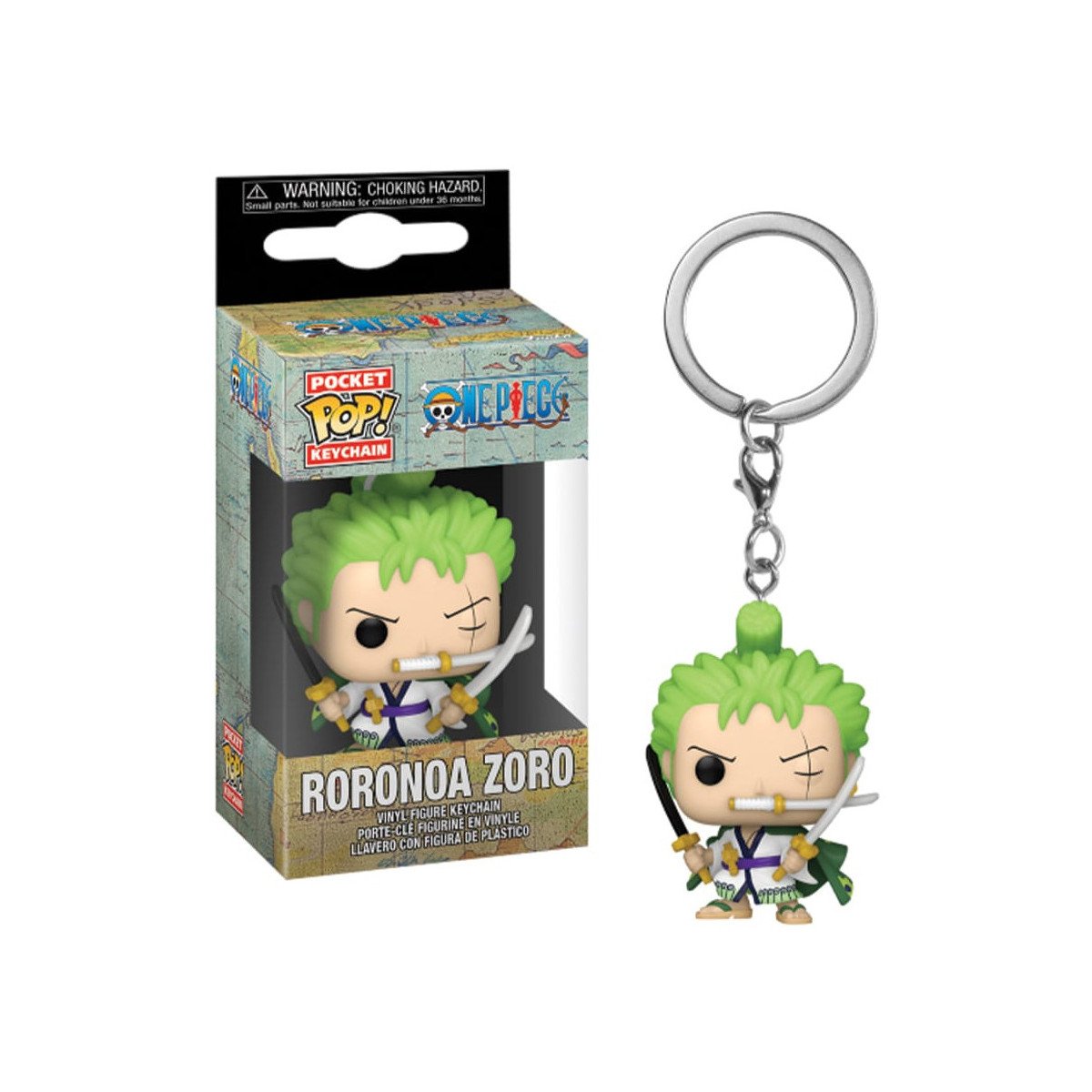 Funko Portachiavi – ONE PIECE – Roronoa Zoro – Pocket Pop Keychains