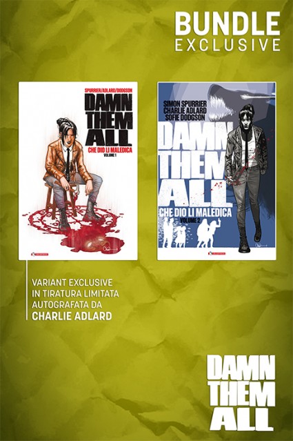 Damn Them All vol. 1 variant + Damn Them All vol. 2 – Bundle · Con Variant Exclusive autografata