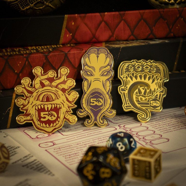 Dungeons & Dragons 50th Anniversary Set of 3 XL Pin Badges – Limited Edition