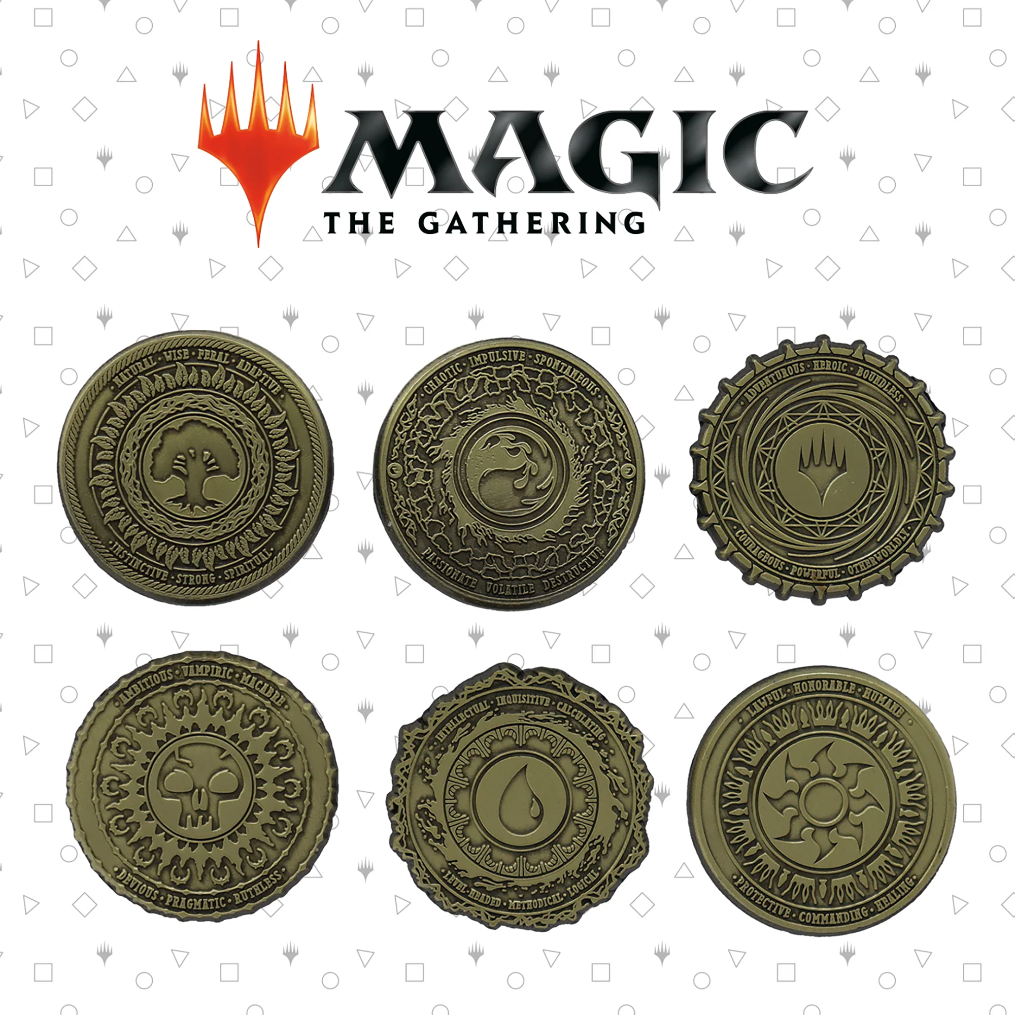 Magic: The Gathering set of 6 Limited Edition Mana Symbol Pin Badges