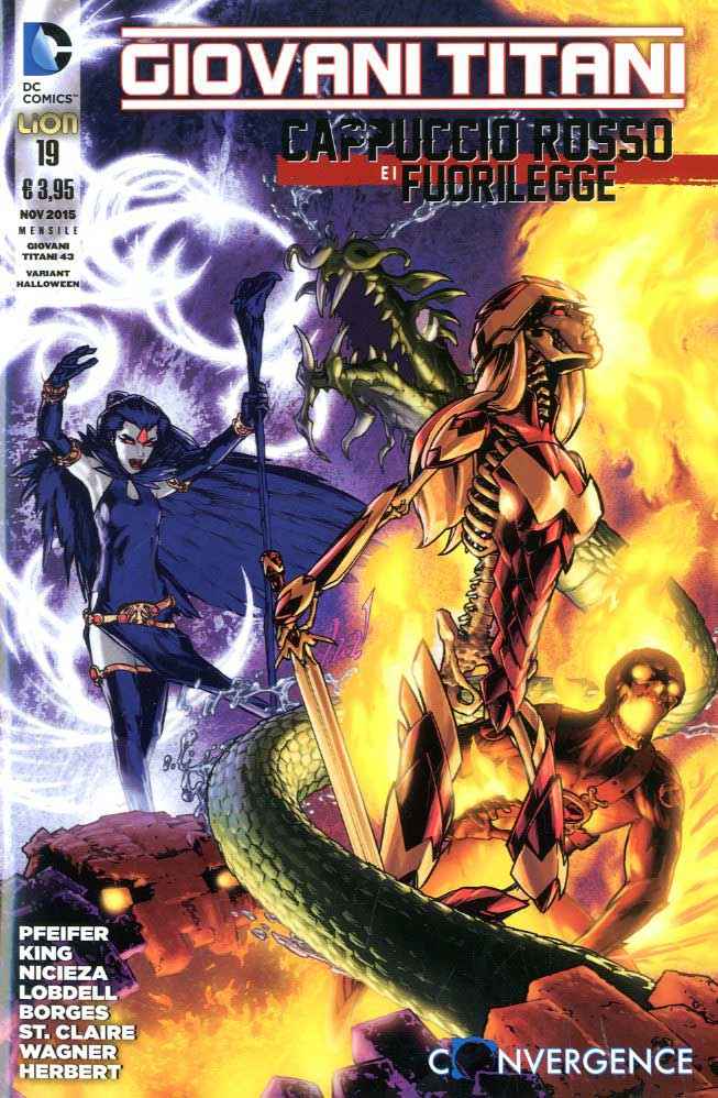 GIOVANI TITANI NEW 52 43 VARIANT HALLOWEEN CAPPUCCIO ROSSO 19