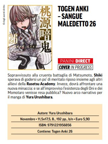 *PREORDER* TOGEN ANKI – SANGUE MALEDETTO 26