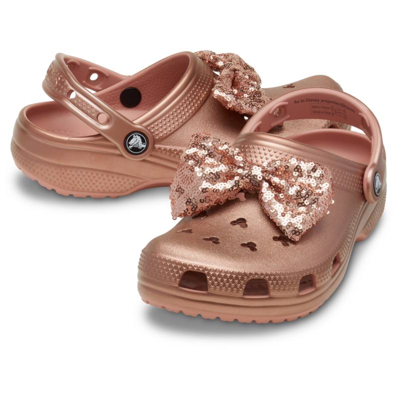 Zoccoli adulti silhouette di Topolino Crocs, oro rosa
