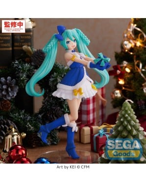 Sega High Premium Figure Vocaloid Hatsune Miku Sapphire Christmas Version