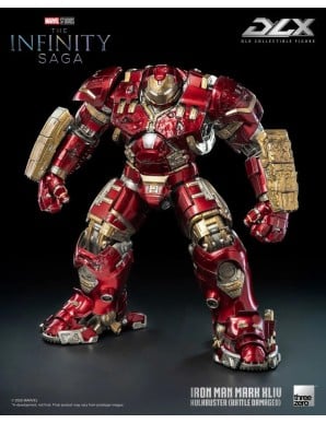 Threezero Marvel The Infinity Saga DLX Collectible Figure Iron Man Mark XLIV Hulkbuster Battle Damaged