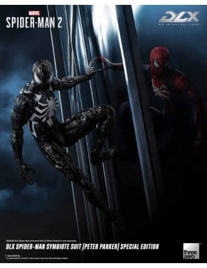 Threezero Marvel’s Spider-Man 2 DLX Collectible Figure Spider-Man Symbiote Suit Peter Parker Special Edition