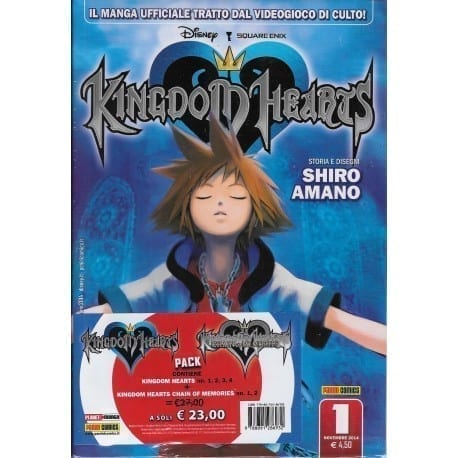 KINGDOM HEARTS BUNDLE PRIMA STAGIONE VOLUMI 1-4 + CHAIN OF MEMORIES 1-2