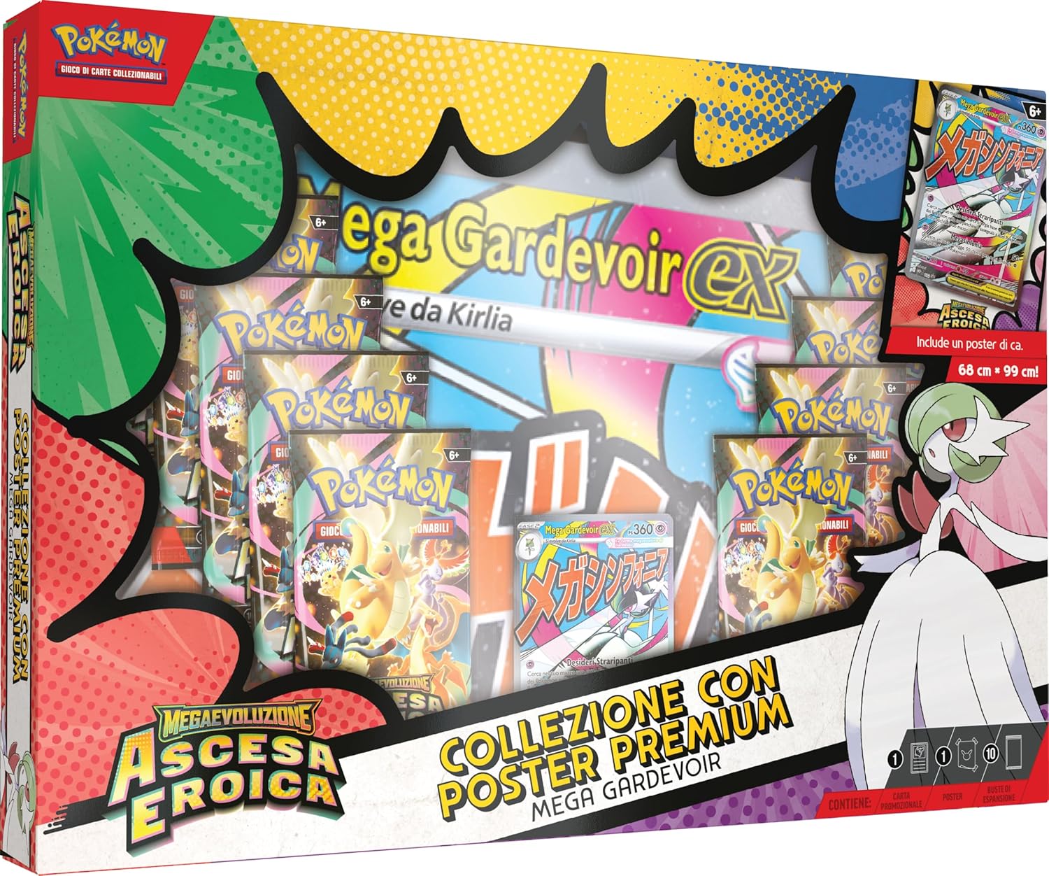 Pokémon Collezione con Poster Premium Mega Gardevoir – Megaevoluzione Ascesa Eroica