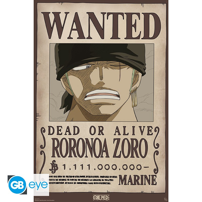 ONE PIECE – Poster Maxi 91.5×61 – Wanted Zoro Wano