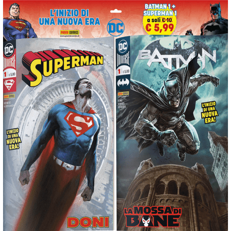 DC COMICS PACK (PANINI) BATMAN 1 + SUPERMAN 1