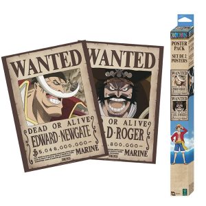 ONE PIECE – Set 2 Posters 52×38 – Wanted Roger & Whitebeard