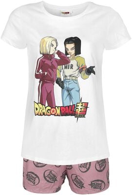 Super – Androids | Pigiama | bianco/rosa | Dragon Ball