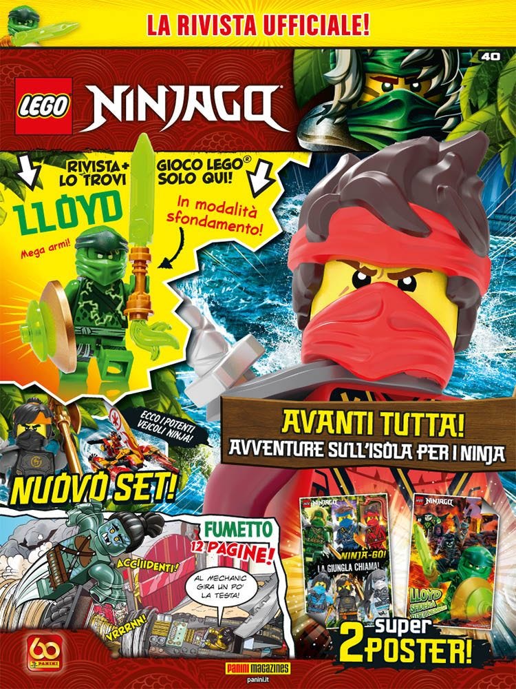 LEGO NINJAGO 40 IN REGALO: LA MINIFIGURE DI LLOYD! PANINI BLOCKS 40