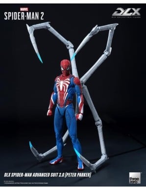 Threezero Marvel’s Spider-Man 2 DLX Collectible Figure Spider-Man Advanced Suit 2.0