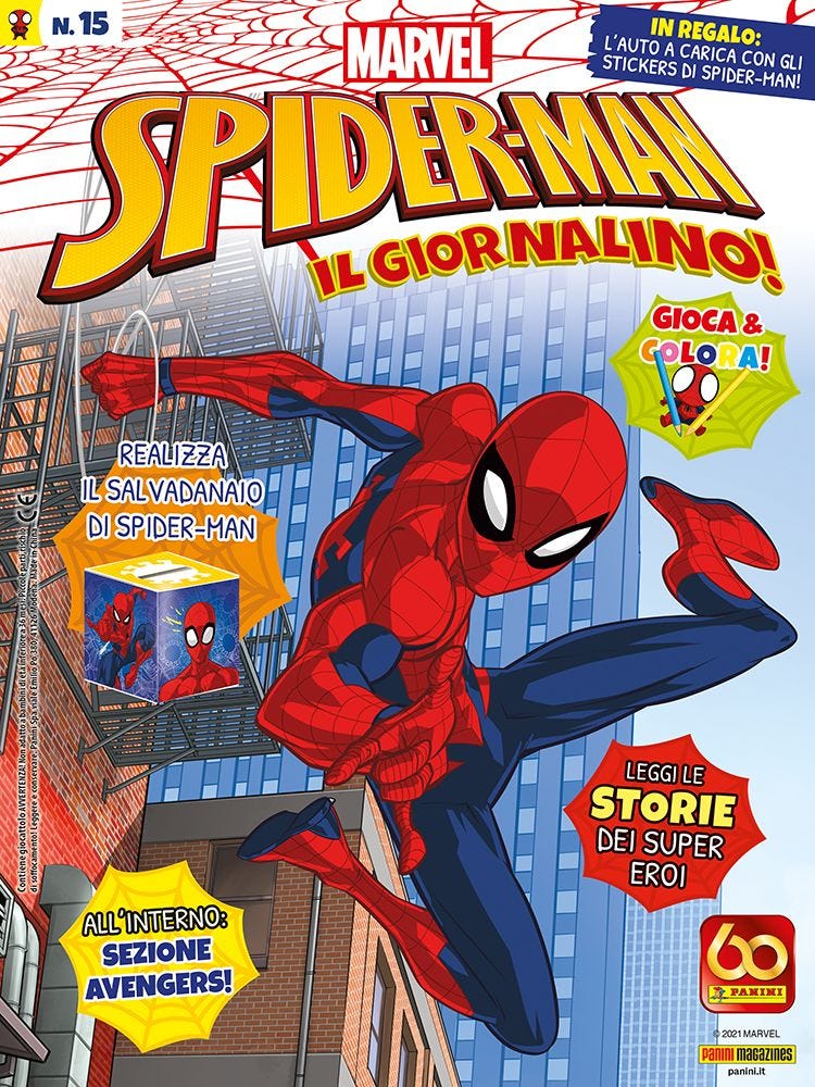 SPIDER-MAN & I SUOI FANTASTICI AMICI 75 IN REGALO: LA FANTASTICA MACCHINA A CARICA DI SPIDEY! SPIDER-MAN IL GIORNALINO 15