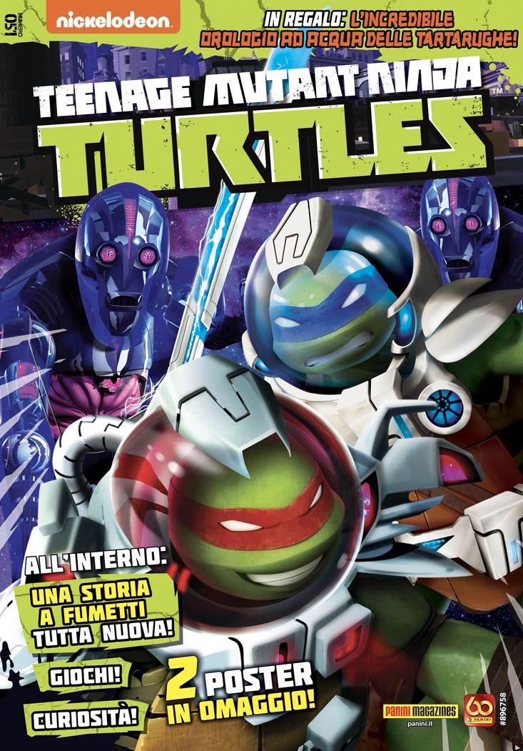 TEENAGE MUTANT NINJA TURTLES MAGAZINE 51 IN REGALO: L’INCREDIBILE OROLOGIO A DACQUA DEI NINJA TURTLES! TARTARUGHE NINJA 51