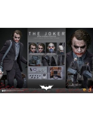 Hot Toys Movie Masterpiece Batman The Dark Knight The Joker Bank Robber Version 1/6 Scale Collectible Figure