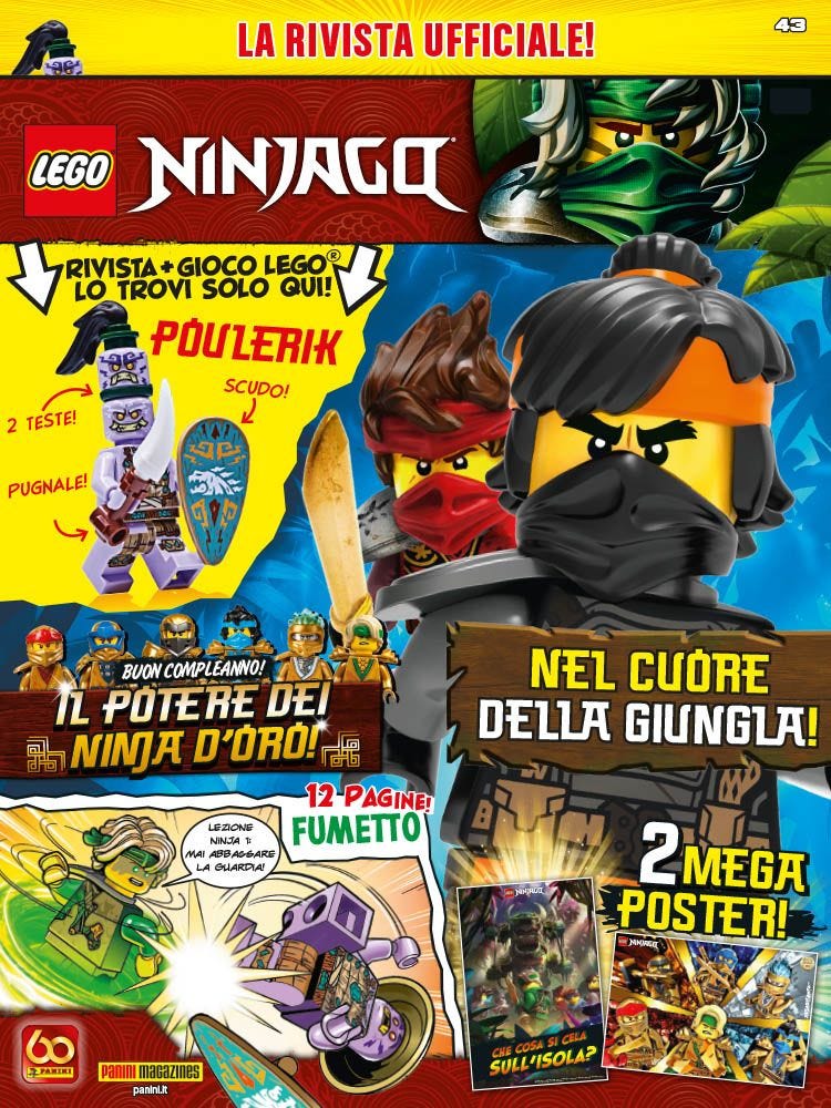 LEGO NINJAGO 43 IN REGALO: LA MINIFIGURE LEGO DEL MALVAGIO POULERIK PANINI BLOCKS 43
