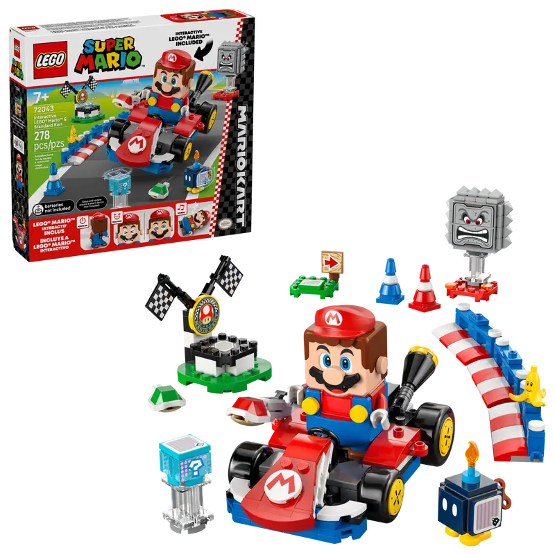 LEGO Super Mario 72043 Mario Kart™ – LEGO® Mario™ interattivo e Kart standard