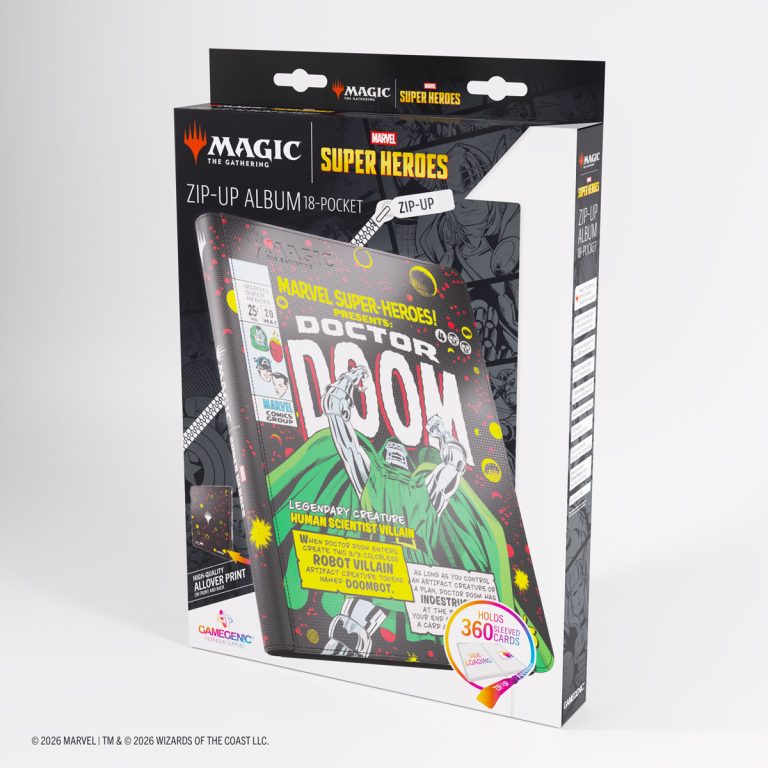 GAMEGENIC Magic: The Gathering – Marvel Super Heroes – Zip-Up Album 18-Pocket – Doctor Doom/S.Man