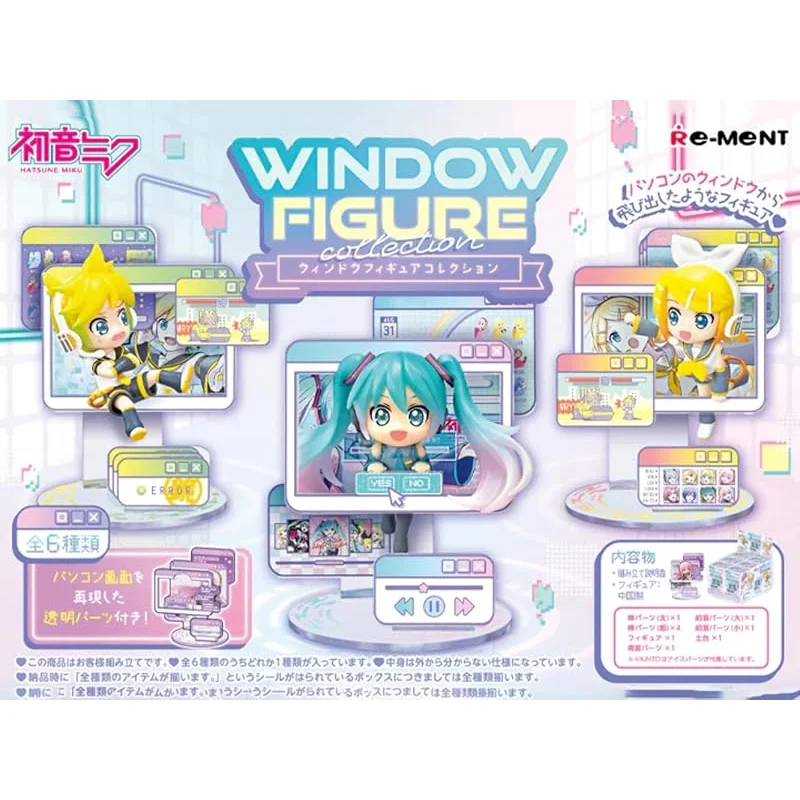 Hatsune Miku Window Figure Collection Set Completo 3 Pezzi