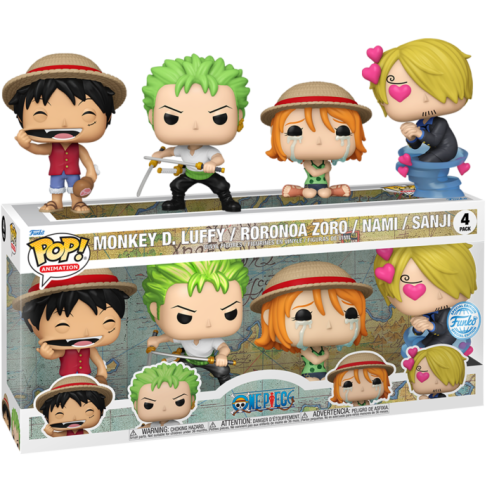 One Piece – Pack 4 Pop! Television Vinyl Figures Luffytaro, Roronoa Zoro, Nami e Sanji 9 cm