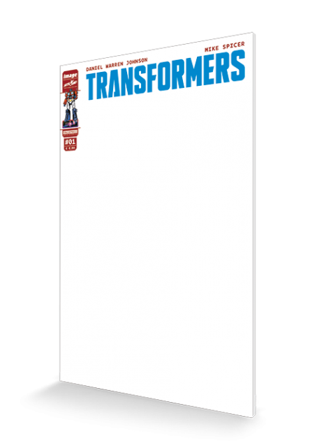Transformers #1 · White Cover – Logo blu (I edition)