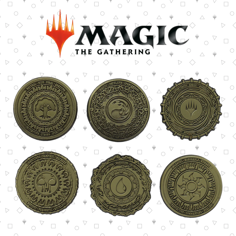 Magic: The Gathering set of 6 Limited Edition Mana Symbol Pin Badges