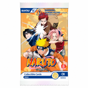 Naruto Collectible Cards Kayou GOLD 01 Series – Earth Scroll – Bustina Singola 8 Carte